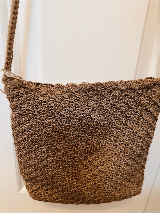 The Sak Handbags - The Sak Brown Woven Crochet Shoulder Bag